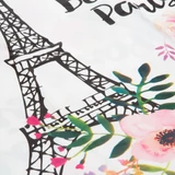 Kép 2/3 - Zuhanyfüggöny, Eiffel-torony mintás, 180x180cm