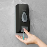 Kép 3/5 - Fali szappanadagoló, kézzel működtethető, fekete, 350ml
