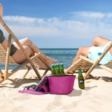 Kép 4/7 - Strandtáska termo rekesszel, rózsaszín