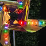 Kép 5/5 - LED-es szolár szélforgó, színes LED, leszúrható, alu-műanyag, 75x23x23cm