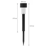 Kép 2/5 - LED-es kültéri szolár lámpa, fekete