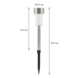 Kép 2/5 - LED-es kültéri szolár lámpa, szürke