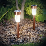 Kép 2/4 - LED-es kültéri szolár lámpa, roséarany