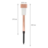 Kép 4/4 - LED-es kültéri szolár lámpa, roséarany