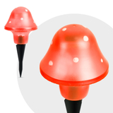 Kép 4/4 - LED-es szolár gombalámpa, piros, 11cm