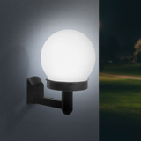 Kép 3/3 - LED-es szolár fali lámpa, hidegfehér, fekete, műanyag