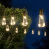 Kép 4/5 - Szolár LED fényfüzér, villanykörte design, 30 LED, 180cm