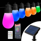 Kép 8/8 - Smart szolár fényfüzér, 30 db RGBIC LED, bluetooth 13m