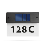 Kép 1/2 - Szolár házszámfény, átlátszó plexi, hidegfehér, 18x20cm
