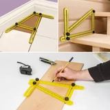 Kép 2/2 - Handy négyoldalú vonalzó, szögmásoló 31x18cm