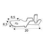 Kép 2/2 - Réz csúszósaru, 6.3mm