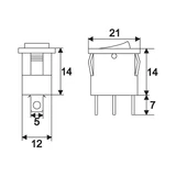 Kép 2/2 - Billenő kapcsoló, 15A, 12V