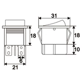 Kép 2/2 - Billenő kapcsoló, 16A, 250V