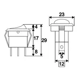 Kép 2/2 - Billenő kapcsoló, 16A, 12V