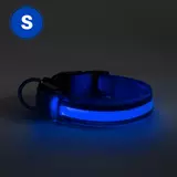 Kép 3/4 - LED-es, akkumulátoros nyakörv, kék, S