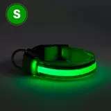 Kép 3/4 - LED-es, akkumulátoros nyakörv, zöld, S