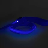 Kép 3/4 - LED-es, akkumulátoros póráz, kék, 120x2,5cm