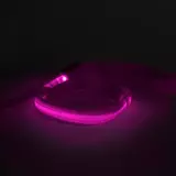 Kép 3/4 - LED-es, akkumulátoros póráz, rózsaszín, 120x2,5cm