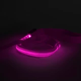 Kép 3/4 - LED-es, akkumulátoros póráz, rózsaszín, 120x2,5cm