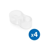 Kép 1/4 - Family ajtóütköző szett kilincsre, átlátszó, 4 db/csomag