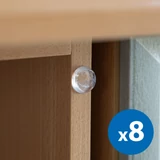 Kép 1/3 - Family ajtóütköző szett, öntapadós, átlátszó, 18mm, 8 db/csomag