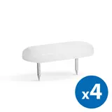 Kép 3/4 - Family műanyag bútor csúszótalp, szeggel, fehér, 43x18mm, 4 db/csomag