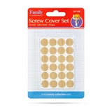 Kép 2/3 - Family csavartakaró szett,  tölgy, 13mm, 24 db/csomag