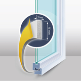 Kép 2/3 - Öntapadós ajtó- ablakszigetelő, I-profil, 2mm, fehér, 6m