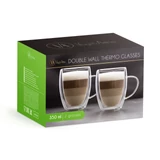 Kép 2/2 - Duplafalú üveg pohár, 350ml, 2 db/doboz