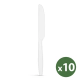 Kép 1/2 - Többször használatos bioműanyag kés készlet, 10 db/csomag