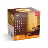 Kép 6/6 - Family fényfüggöny, 200 db LED, hidegfehér, hálózati, IP44, 8 program, 4,2m