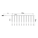 Kép 4/5 - Family fényfüggöny LED-del, távírányatós, melegfehér , 230V, 300db, 3x3m 