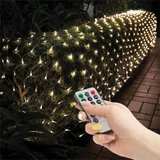 Kép 4/5 - Family LED-es fényháló, távirányítós, melegfehér, 230V, 190db, 3x2m