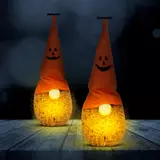 Kép 2/2 - Halloween-i LED-es manó, poliészter, 2 féle, 20 cm