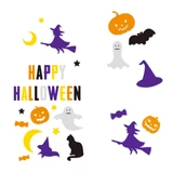 Kép 3/3 - Halloween-i 3D matrica szett, holografikus tök, 6 db/csomag