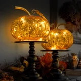 Kép 3/6 - Halloween-i világító tök, 10 microLED, elemes