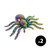 Kép 1/3 - Halloween-i dekoráció szett, pók, irizáló színnel, 2 db/csomag