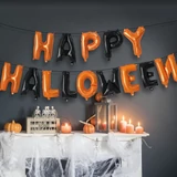 Kép 2/3 - Halloween-i lufi szett "Happy Halloween" felirat, rögzítő szalaggal
