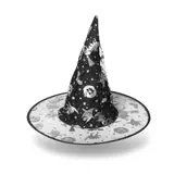 Kép 5/5 - Halloween-i boszorkány kalap, 4 szín, poliészter, 38x34cm