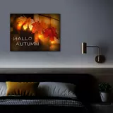 Kép 2/2 - LED-es fali hangulatkép - "Hello ősz", 2xAA, 40x30cm