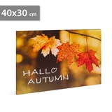 Kép 1/2 - LED-es fali hangulatkép - &quot;Hello ősz&quot;, 2xAA, 40x30cm