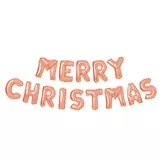 Kép 1/2 - Family 3D Karácsonyi &quot;Merry Christmas&quot; lufi, roséarany