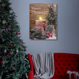 Kép 2/2 - Karácsonyi LED-es hangulatkép fali akasztóval, 2xAA, 40x30cm