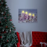 Kép 2/2 - Karácsonyi LED-es hangulatkép fali akasztóval, 2xAA, 40x30cm
