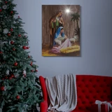 Kép 2/2 - Karácsonyi LED-es hangulatkép fali akasztóval, 2xAA, 40x30cm