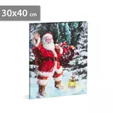 Kép 1/2 - Karácsonyi LED-es hangulatkép fali akasztóval, 2xAA, 30x40cm