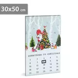 Kép 1/2 - LED-es fali kép kalendárium, 3 melegfehér LED, 30x50cm