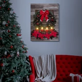 Kép 2/2 - Karácsonyi LED-es hangulatkép fali akasztóval, 2xAA, 30x40cm