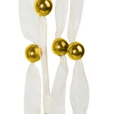 Kép 4/4 - Karácsonyi organza girland,  arany, 10mm, 2,7m