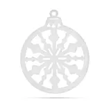 Kép 1/2 - Karácsonyi dekor gömbdísz, fehér-arany, 36,5x44cm